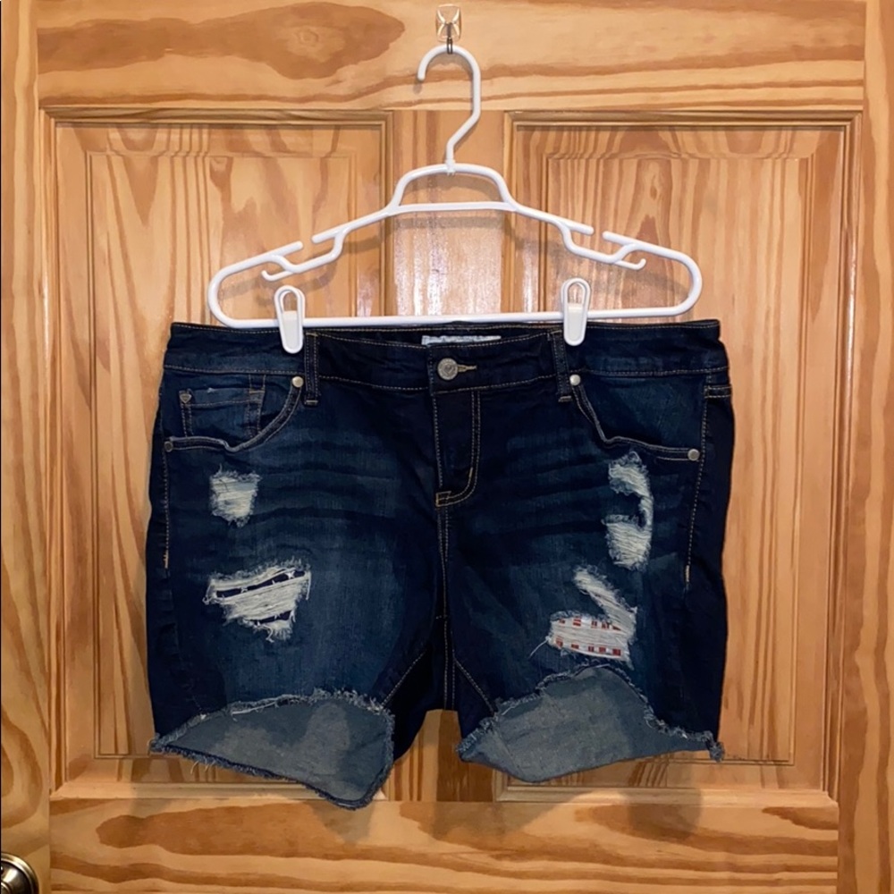 Torrid American flag distressed short